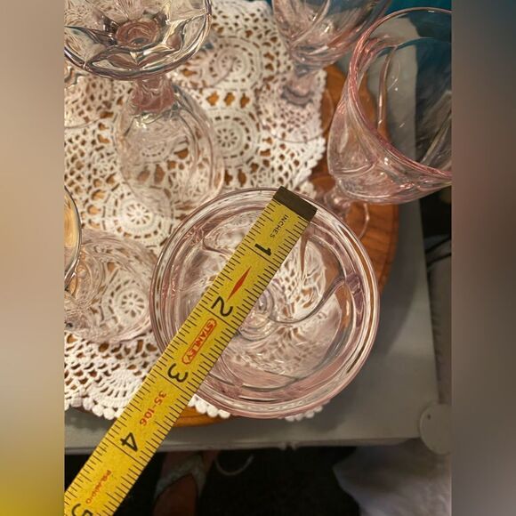 Nordica sweet swirl pink glasses goblet 8 ounces water glass…8 glasses - Picture 12 of 16